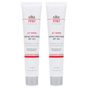 EltaMD UV Sheer Broad Spectrum SPF 50+ Face and Body Sunscreen 3 oz 2 Pack